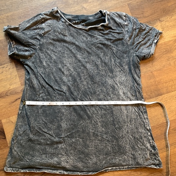 Black denim washed Women’s rocker tee - Picture 3 of 5